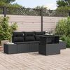 vidaXL Ensemble de canap&eacute; de jardin avec coussin R&eacute;glable 5 pcs Noir