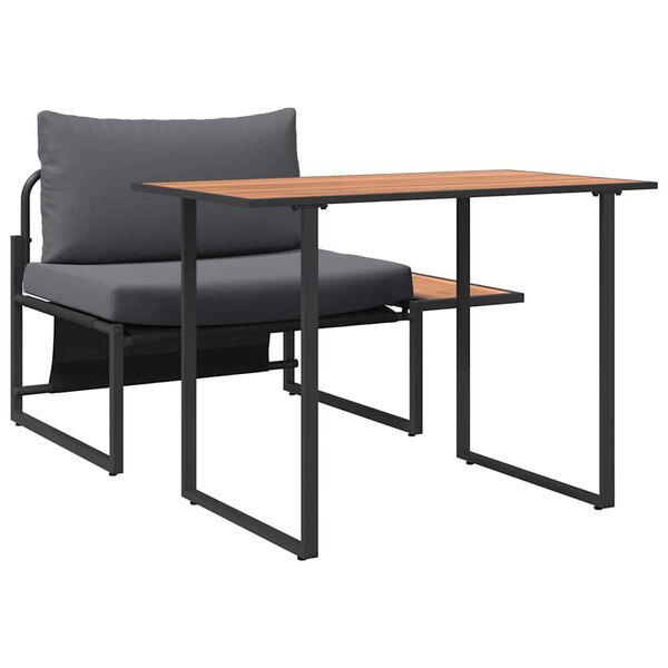 vidaXL Mobilier de Patio en Acier 2 pcs Anthracite Acier