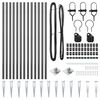 vidaXL Poteau de cl&ocirc;ture. 13 pcs Gris Acier