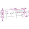 vidaXL Meuble TV anthracite 135x39x43,5 cm acier lamin&eacute; &agrave; froid