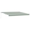 vidaXL Auvent R&eacute;tractable Vert et blanc 400 &times; 300 cm Polyester