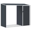 vidaXL Abri &agrave; bois de jardin Anthracite 245x98x159 cm Acier galvanis&eacute;