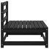 vidaXL Canap&eacute;s centraux de jardin 3 pcs noir bois de pin massif