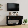 vidaXL Meuble TV Noir 90x40x60 cm Bois de pin massif