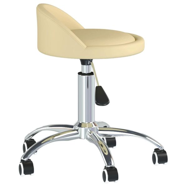 vidaXL Chaises pivotantes &agrave; manger lot de 6 cr&egrave;me similicuir
