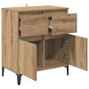 vidaXL Buffet Ch&ecirc;ne artisanal 60 x 35 x 70 cm Bois d'ing&eacute;nierie et fer