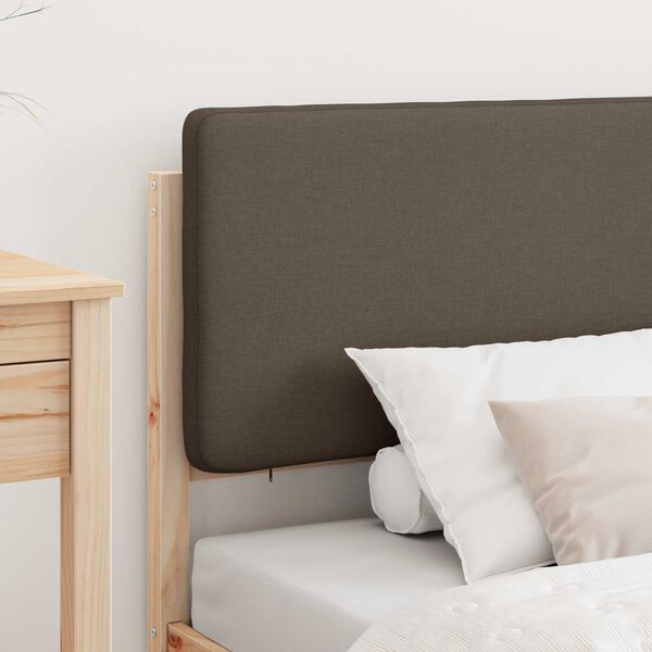 vidaXL Cadre de lit avec t&ecirc;te de lit rembourr&eacute;e Taupe 75 x 190 cm