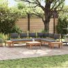 vidaXL Ensemble de canap&eacute; de jardin 3 pcs Marron et gris