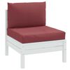 vidaXL Coussins de palette lot de 2 rouge bordeaux m&eacute;lang&eacute; tissu