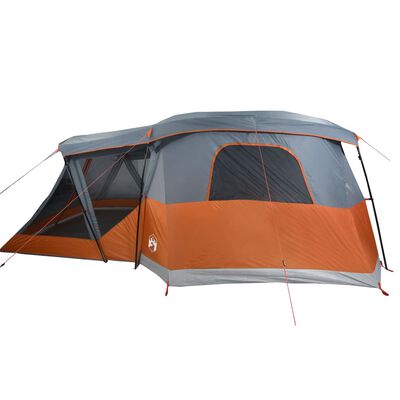 vidaXL Tente de camping avec porche 4 personnes orange imperméable