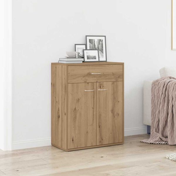 vidaXL Buffet ch&ecirc;ne artisanal 60x30x75 cm bois d'ing&eacute;nierie
