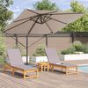 vidaXL Parasol Roma Taupe 286 x 284 x 265 cm Aluminium et polyester