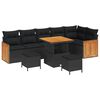 vidaXL Ensemble de canap&eacute; de jardin 9 pc 9-Nombre de places Noir