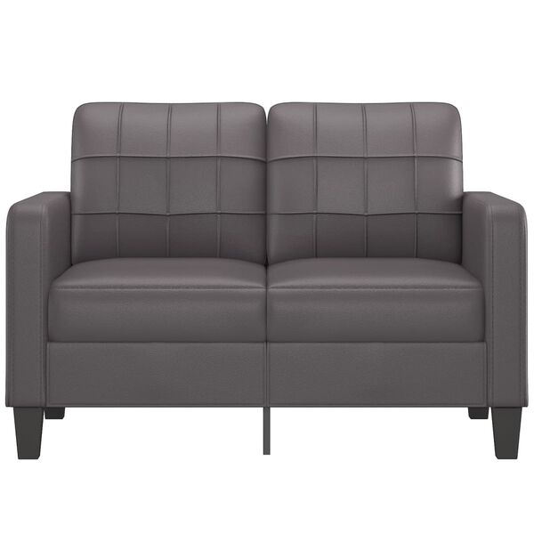 vidaXL Canap&eacute; &agrave; 2 places Gris 120 cm Similicuir