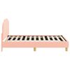 vidaXL Cadre de lit pour enfants avec t&ecirc;te de lit Rose 80 x 160 cm