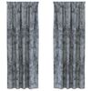 vidaXL Rideaux en velours 2 pcs Gris Argent&eacute; 245 x 140 cm Velours