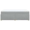 vidaXL Sommier &agrave; lattes de lit et matelas gris clair 120x190 cm tissu