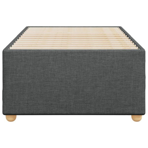 vidaXL Cadre de lit sans matelas gris foncé 80x200 cm tissu
