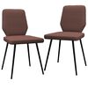 vidaXL Chaises &agrave; manger lot de 2 marron tissu