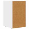 vidaXL Table de chevet Blanc 29,5 x 35 x 50 cm Bois d'ing&eacute;nierie