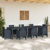 vidaXL Table de jardin pour repas Anthracite 300 x 100 x 73 cm
