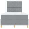 vidaXL Lit &agrave; ressorts avec matelas Gris clair 120 x 190 cm tissu