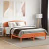 vidaXL T&ecirc;te de lit cire marron 120 cm bois massif de pin