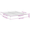 vidaXL Cadre de lit sans matelas blanc 200x200 cm bois d'ing&eacute;nierie