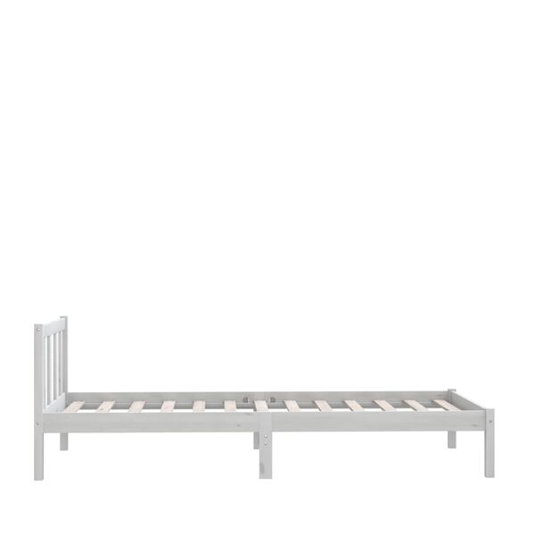 vidaXL Cadre de lit sans matelas blanc bois massif