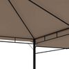 vidaXL Belvédère et double toits étentus 3x3x2,75 m Taupe 180g/m²