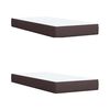 vidaXL Sommier &agrave; lattes de lit avec matelas Marron fonc&eacute; 200x200 cm