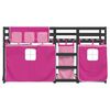 vidaXL Lit superpos&eacute; sans matelas rose 90x200 cm bois de pin massif