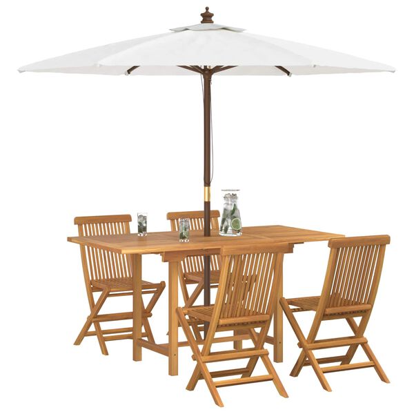 vidaXL Ensemble de salle &agrave; manger pour jardin 5 pcs Marron