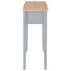 vidaXL Table de console et coiffeuse Gris 79x30x74 cm Bois