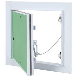 vidaXL Panneau d'Acc&egrave;s Vert et Argent 20 x 20 cm Aluminium et Pl&acirc;tre