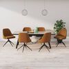 vidaXL Chaises &agrave; manger lot de 6 marron velours