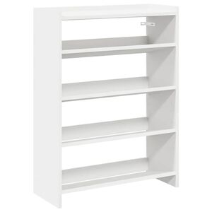 vidaXL &Eacute;tag&egrave;re &agrave; chaussures blanc 60x25x81 cm bois d'ing&eacute;nierie