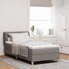 vidaXL Lit &agrave; ressorts avec matelas Taupe 80 x 200 cm tissu