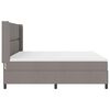 vidaXL Lit &agrave; ressorts avec matelas Taupe 200 x 200 cm tissu