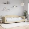 vidaXL Lit de repos cr&egrave;me 100x200 cm tissu