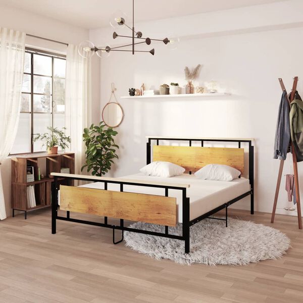 vidaXL Cadre de lit sans matelas m&eacute;tal 160x200 cm