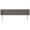 vidaXL T&ecirc;te de lit avec oreilles Gris 163x16x78/88 cm Similicuir