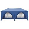 vidaXL Tente de r&eacute;ception pliable avec parois Bleu 3x6 m