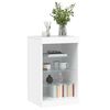 vidaXL Buffet avec lumi&egrave;res LED blanc 41x37x67 cm