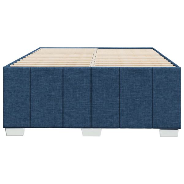 vidaXL Cadre de lit sans matelas bleu 120x200 cm tissu