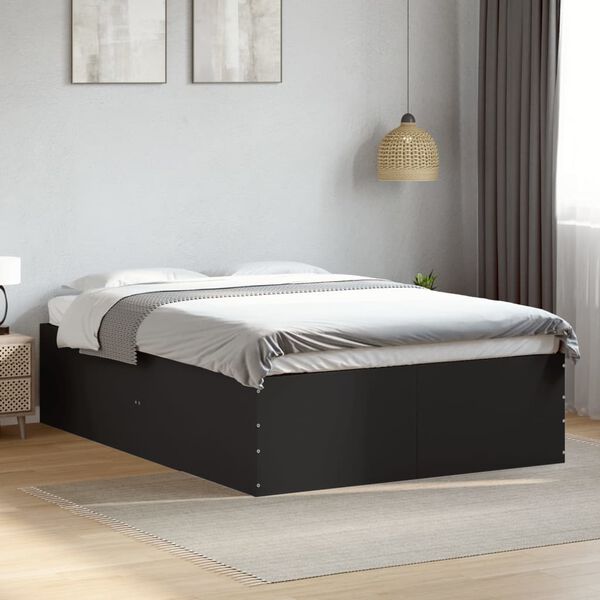 vidaXL Cadre de lit sans matelas noir 120x200 cm