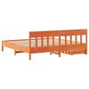 vidaXL Cadre de lit sans matelas cire marron 200x200cm bois pin massif