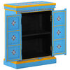 vidaXL Buffet Bois massif de manguier Peinture manuelle turquoise