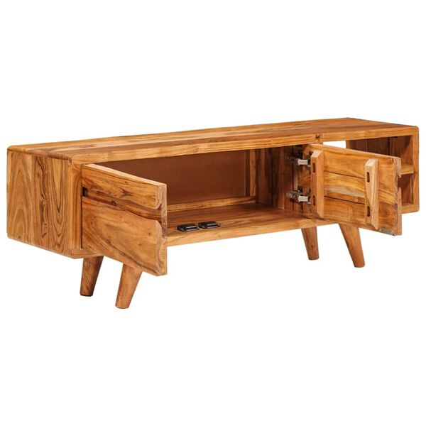 vidaXL Meuble TV Marron 110 x 30 x 40 cm Bois d'Acacia Massif