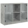 vidaXL Buffet gris b&eacute;ton 102x37x75,5 cm bois d'ing&eacute;nierie